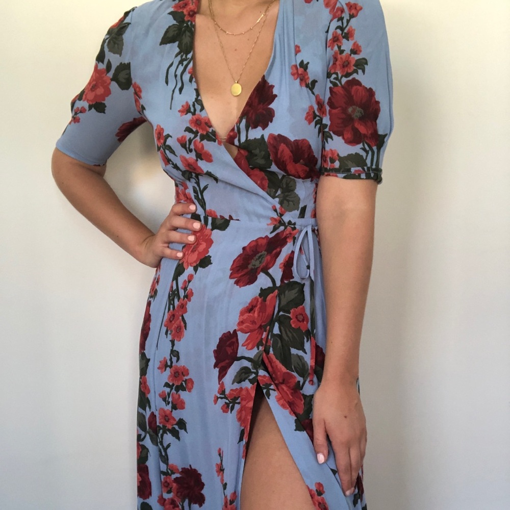 Floral blue Reformation Dress